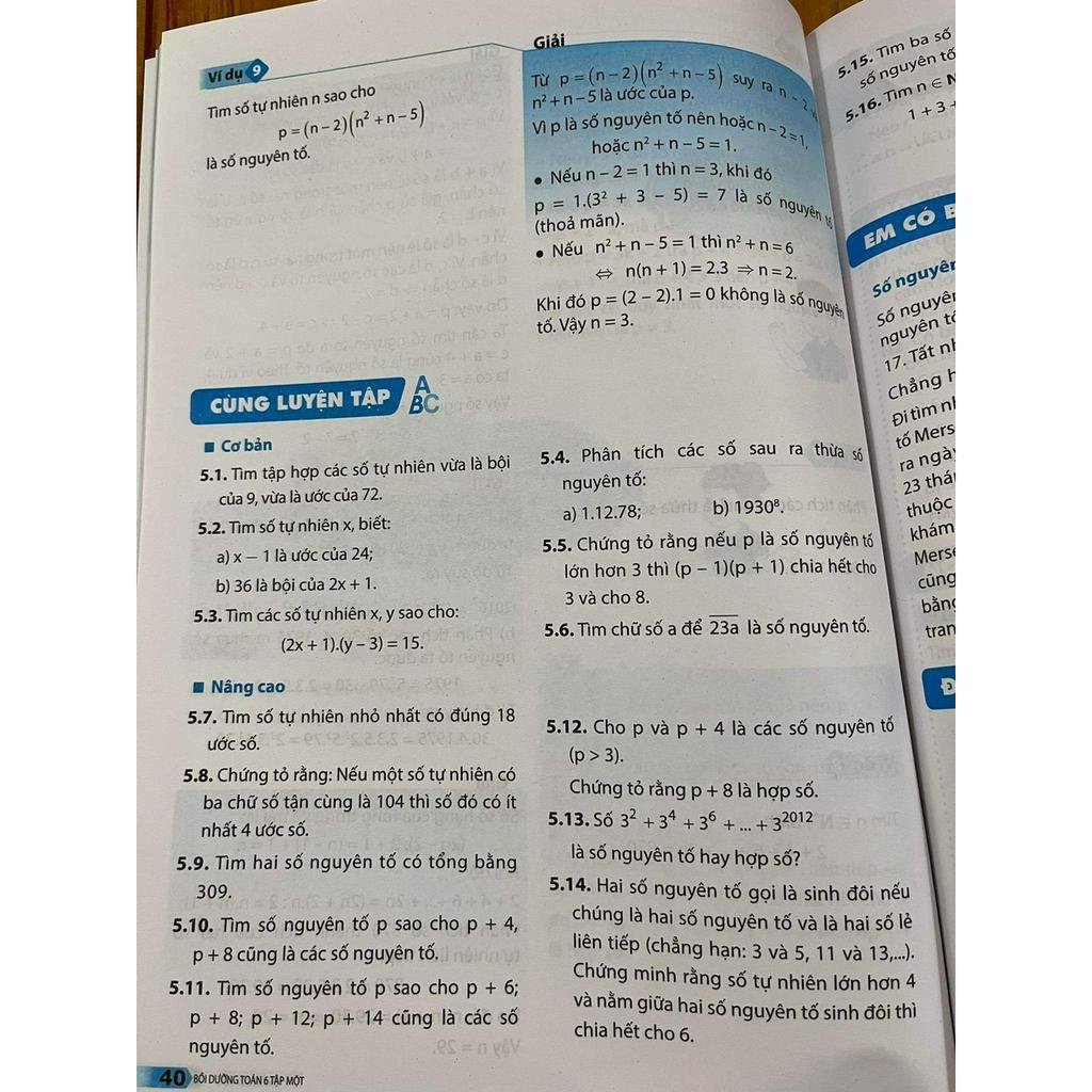 Sách - Bồi Dưỡng Toán Lớp 6 Tập 1