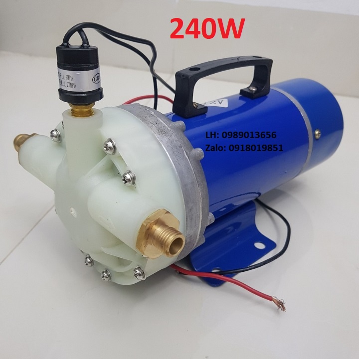 Máy bơm áp lực cao 12V240W Phun thuốc phun sương nhà vườn, tưới cây rửa xe, bơm nước đi xa, tự hút, tự ngắt
