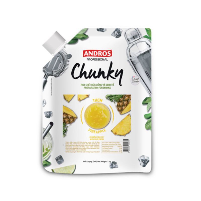Mứt thơm (dứa) Chunky - Andros 1kg