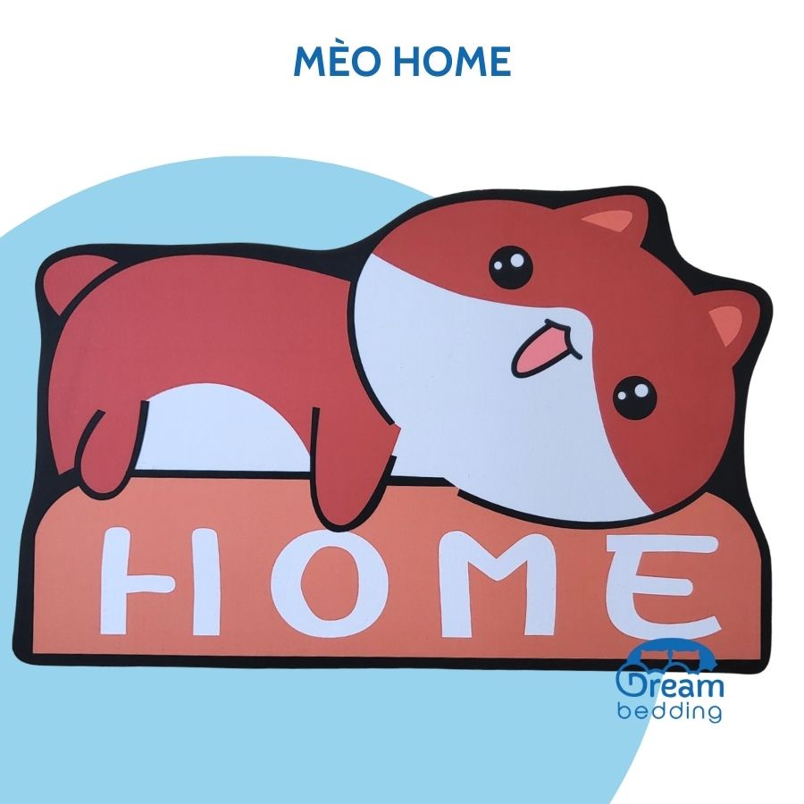 Thảm lau chân phòng tắm Silicon siêu thấm hút nước 40x60 mặt dưới đế cao su chống trơn trượt Dream Bedding