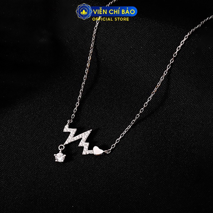 Dây chuyền bạc nữ hình nhịp tim chất liệu bạc 925 thời trang phụ kiện trang sức nữ Viễn Chí Bảo D400544
