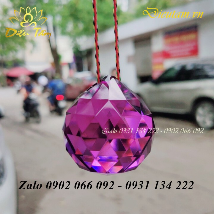 Quả cầu treo phong thủy màu tím