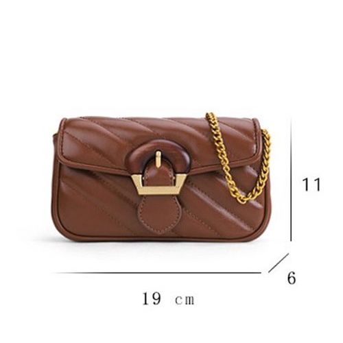 Túi đeo chéo nữ thời trang khóa xước, túi đeo vai nữ dây xích khóa bấm sang chảnh GL107
