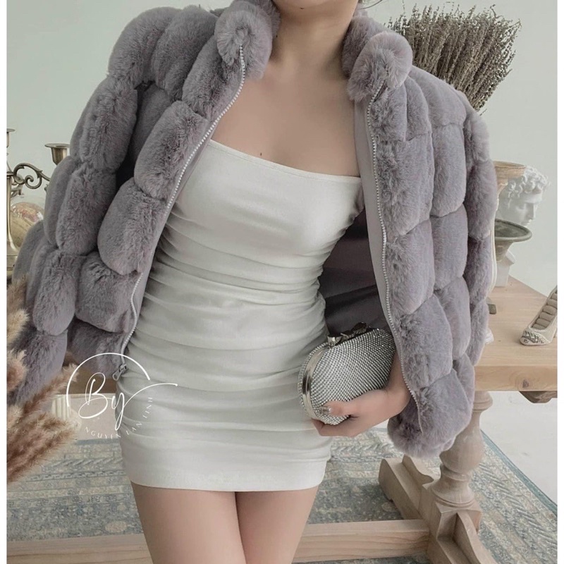 Áo lông thỏ kèm ảnh thật
