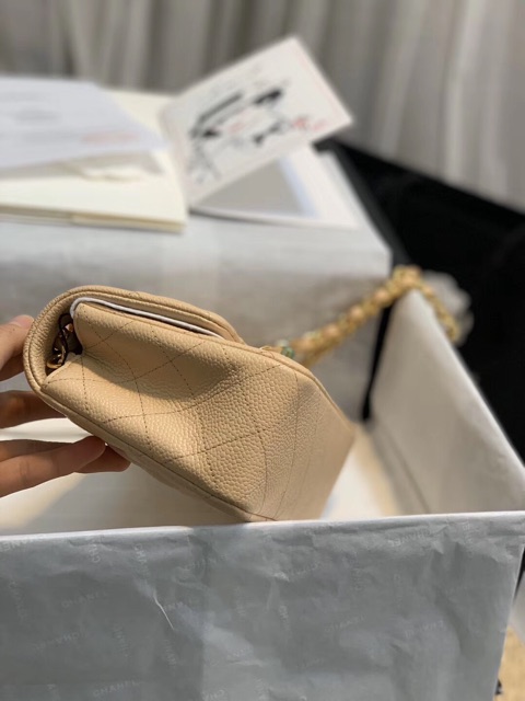 Túi Classic 20 siêu cấp màu nude