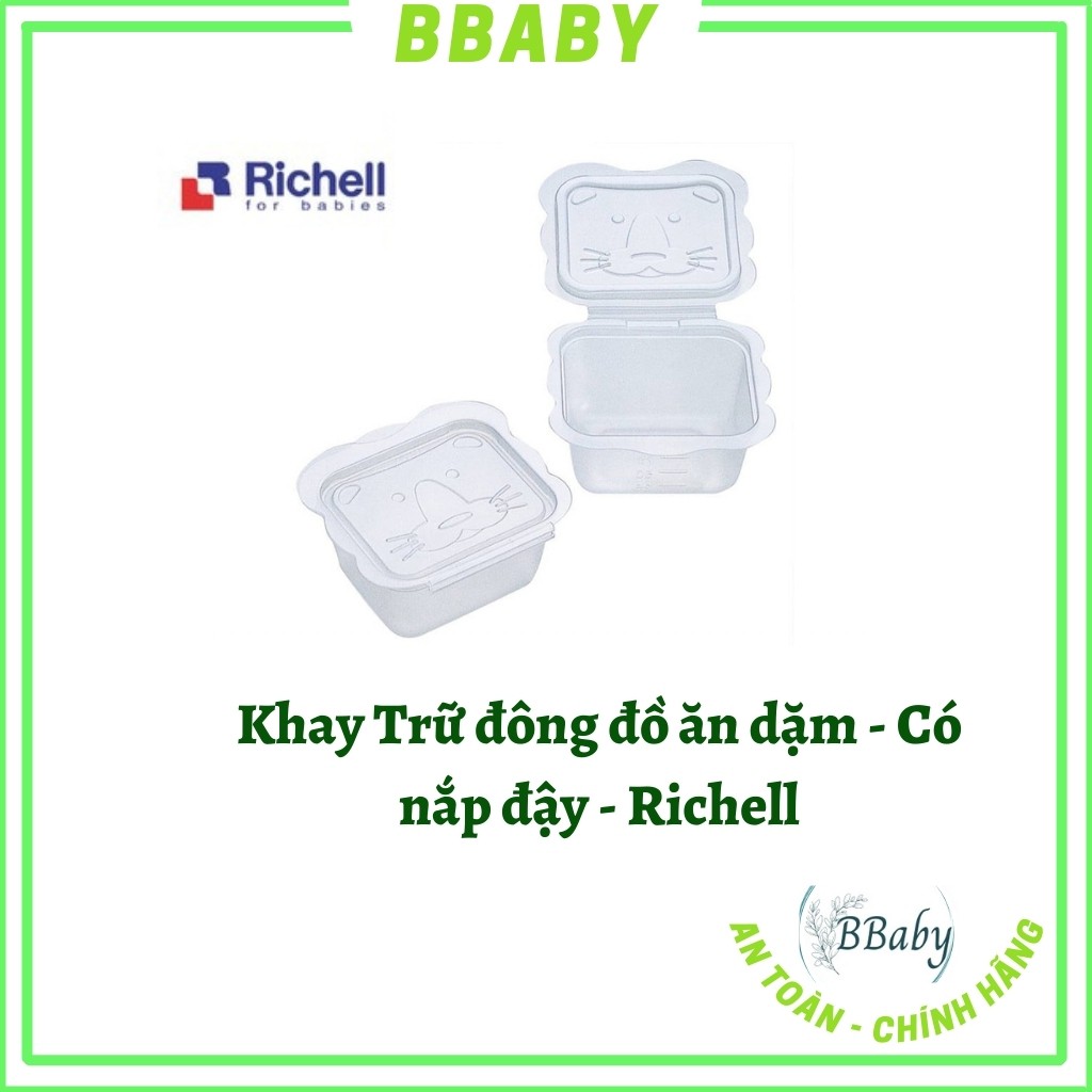 Khay Trữ Đông Richell - Bộ Chia Thức Ăn Richell Trữ Đồ Ăn Dặm Cho Bé