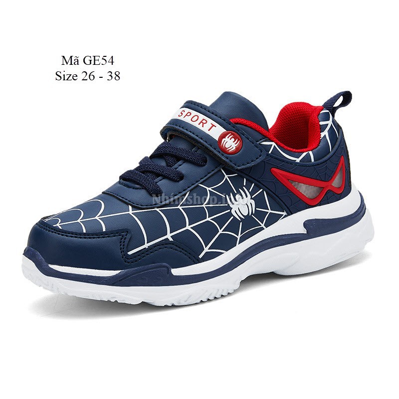 Giày thể thao bé trai siêu nhẹ họa tiết siêu nhân spiderman GE54 phong cách mới 2020 - HÀNG MỚI VỀ