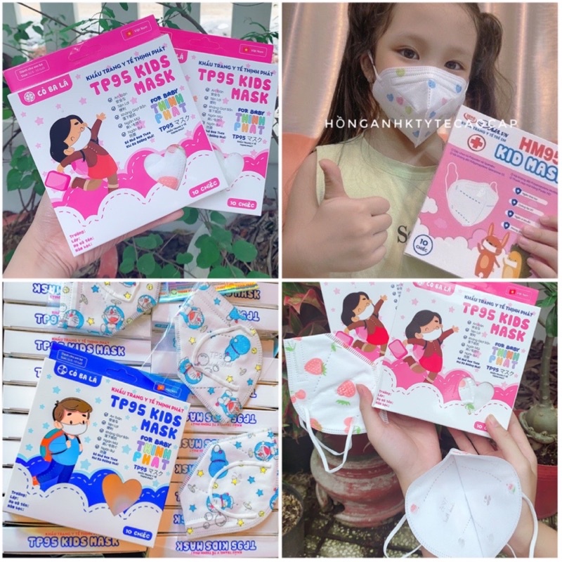 Hộp 10cái Khẩu Trang Y tế TP N95 Kids mask (không van)