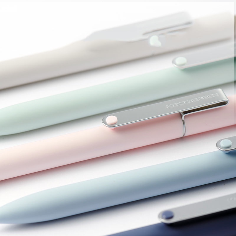 Bút gel Kaco Midot màu pastel mực đen ngòi 0,5mm