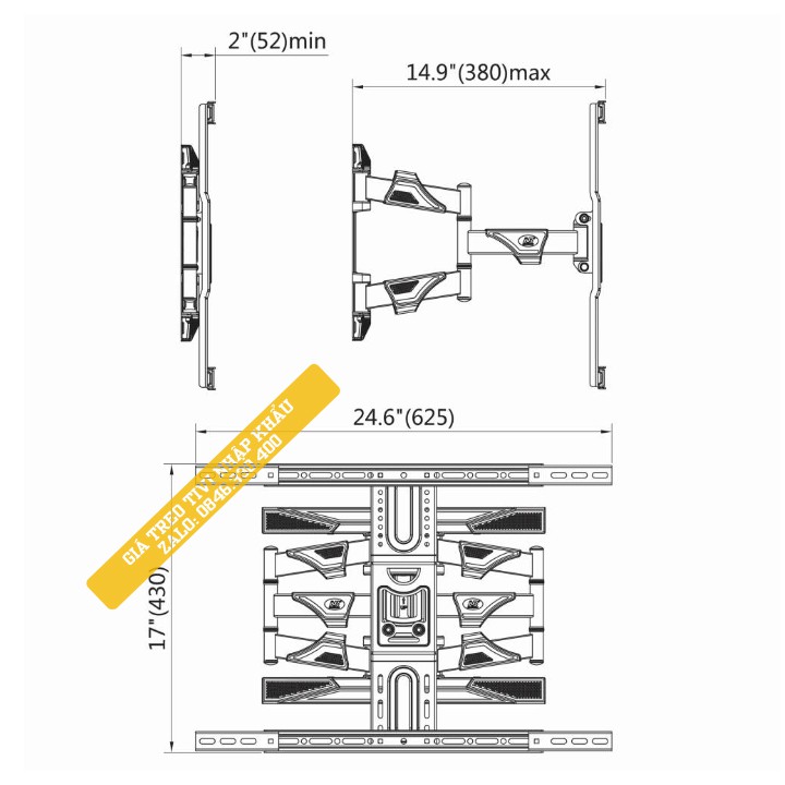 [NEW 2021] Giá Treo Tivi Góc Xoay North Bayou NB-P6 45 - 75 Inch - Khung Treo Tivi Đa Năng Cao Cấp