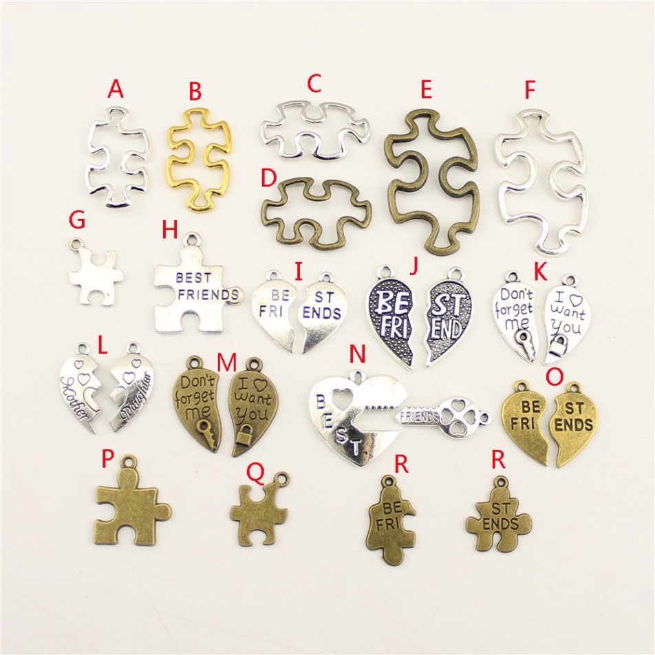 Sale 68% Mặt dây chuyền chữ Best Friends dùng làm đồ trang sức, P-23x20mm Giá Gốc 21000 đ - 2K46-13