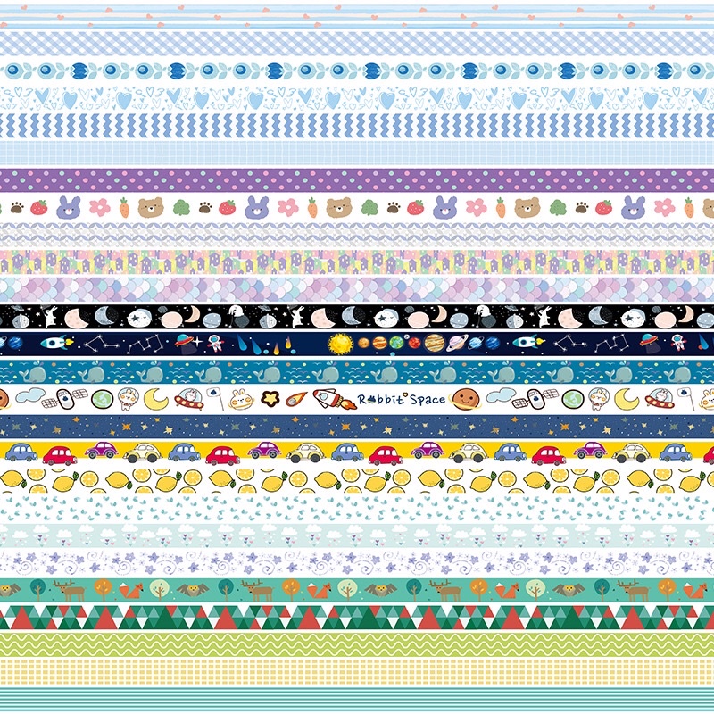 Z0676 Washi Tape 1.2cm X 3m Mini Dễ Thương Bukao