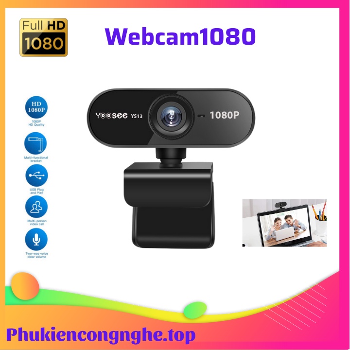 [Freeship] Webcam Máy Tính Có Mic FHD 1080P, Hỗ Trợ Học Online, Họp Trực Tuyến, Gọi Video Hình Ảnh Siêu Nét