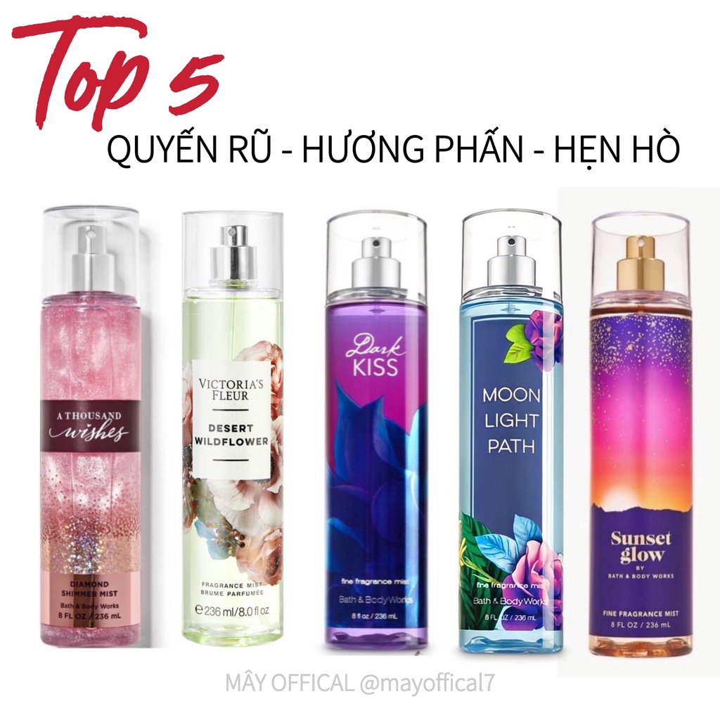 XỊT THƠM BODY MIST BATH & BODY WORKS 236ml nội địa Trung