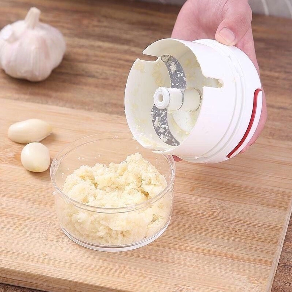 Máy xay tỏi ớt cầm tay mini Food Chopper - Dụng cụ nghiền thực phẩm, gia vị dây rút thông minh