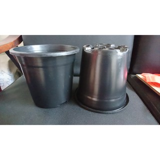 Chậu tròn 17x17 đen (Set 10 cái)