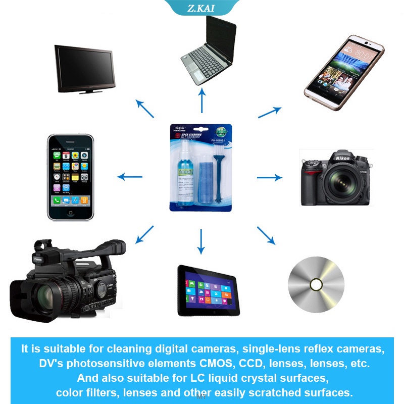 Bộ dụng cụ vệ sinh màn hình TV LCD điện thoại máy tính bảng điện thoại ba món mạnh
