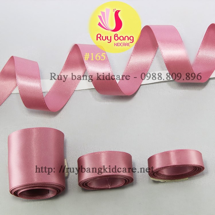 Ruy băng satin ❤️FREESHIP❤️ ruy băng lụa tone hồng ( cuộn 5m)