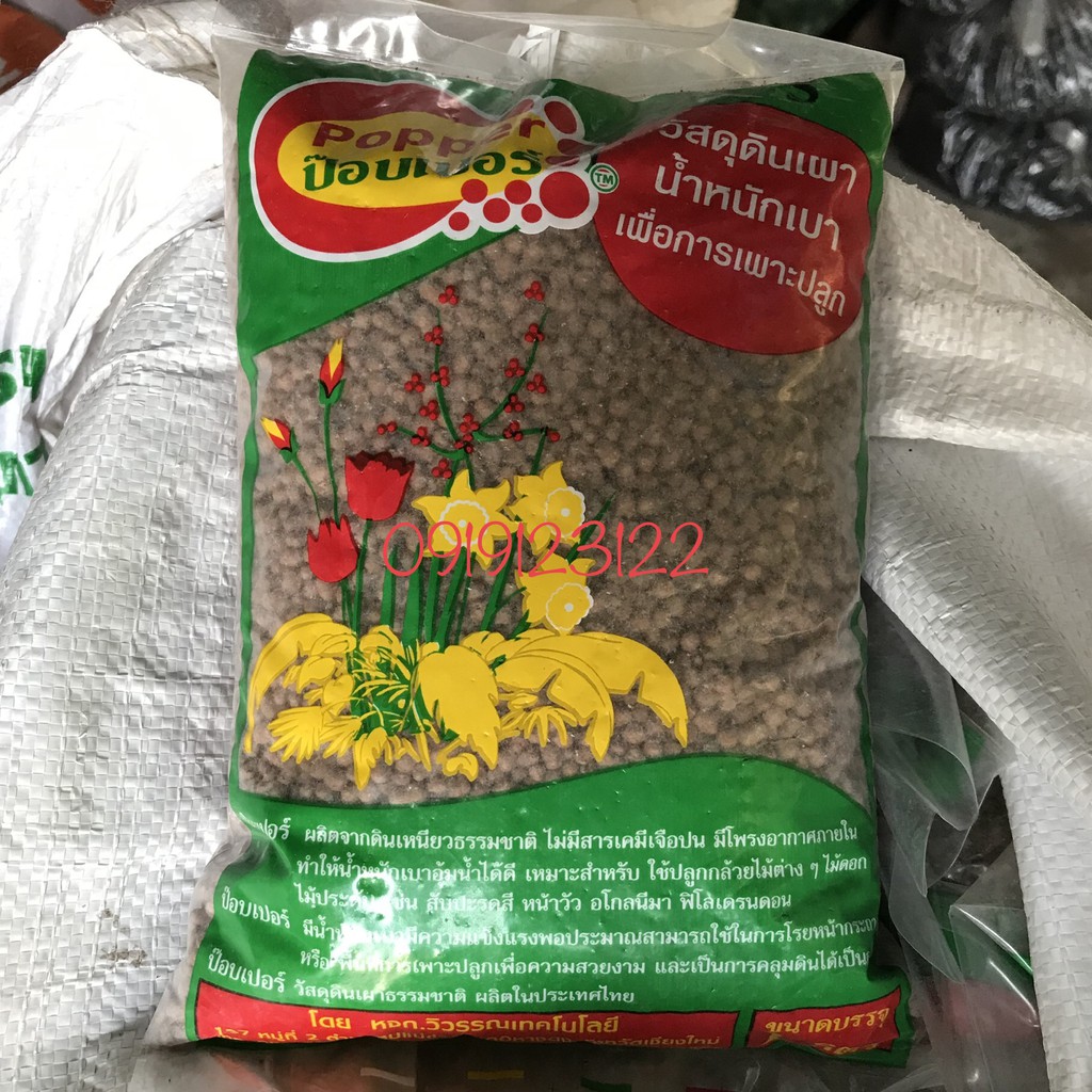 500gr Viên đất nung Thái POPPER size L: 8-12mm - SỎI NHẸ