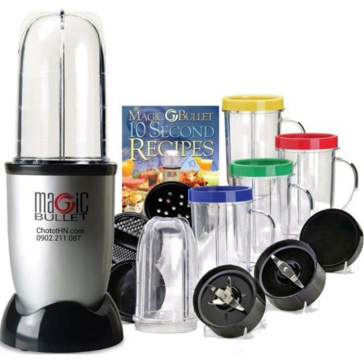 Máy xay sinh tố đa năng Magic Bullet 200W - 21 Chi Tiết - Hàng Chính Hãng - BH 12 tháng