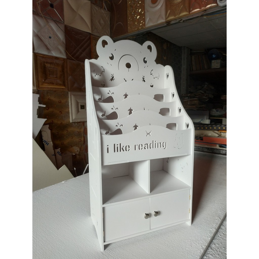 Kệ Sách Gấu Cánh Cửa Cho Bé PVC