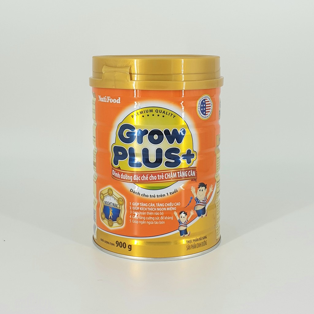 Sữa bột Grow Plus Cam Nuti Cho Bé Chậm Tăng Cân 900g