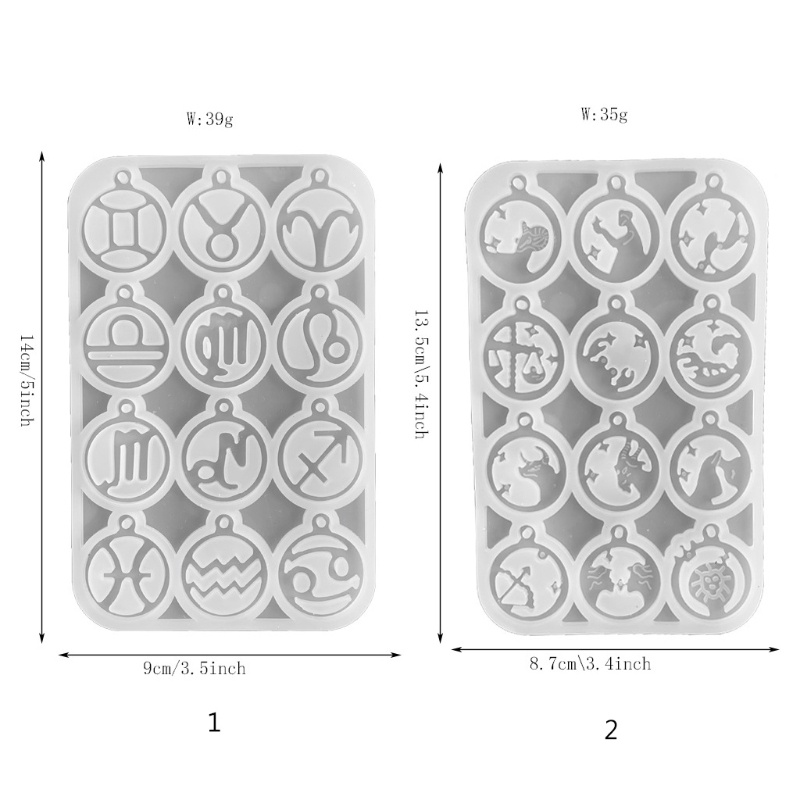 Khuôn Silicone Tạo Hình Cung Hoàng Đạo Làm Trang Sức DIY