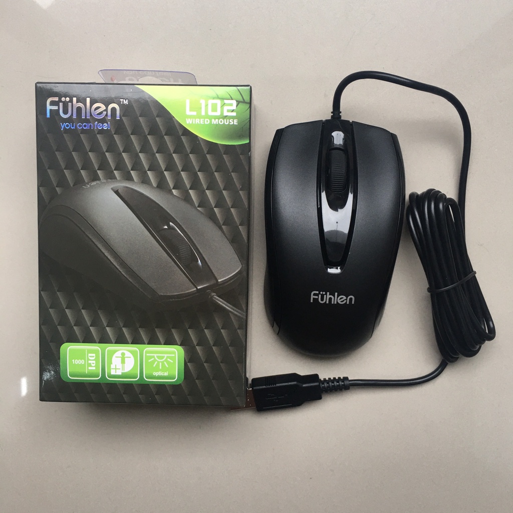 Chuột Có Dây Fuhlen L102 Hồng / Đen Chính Hãng - Bảo hành 24 tháng