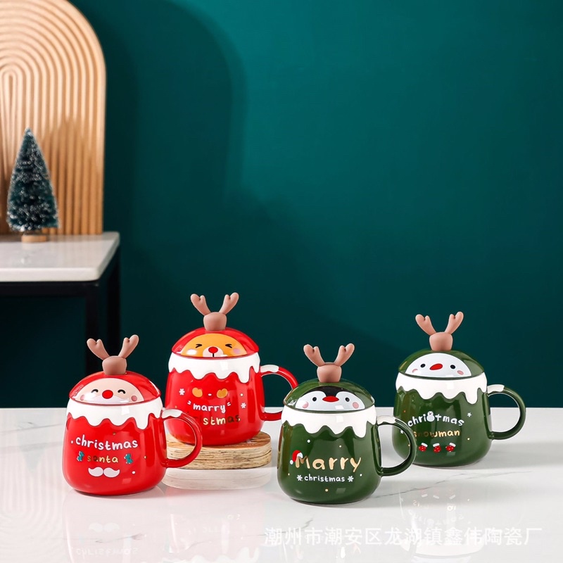 Ly Sứ Tuần Lộc Cute Marry Christmas