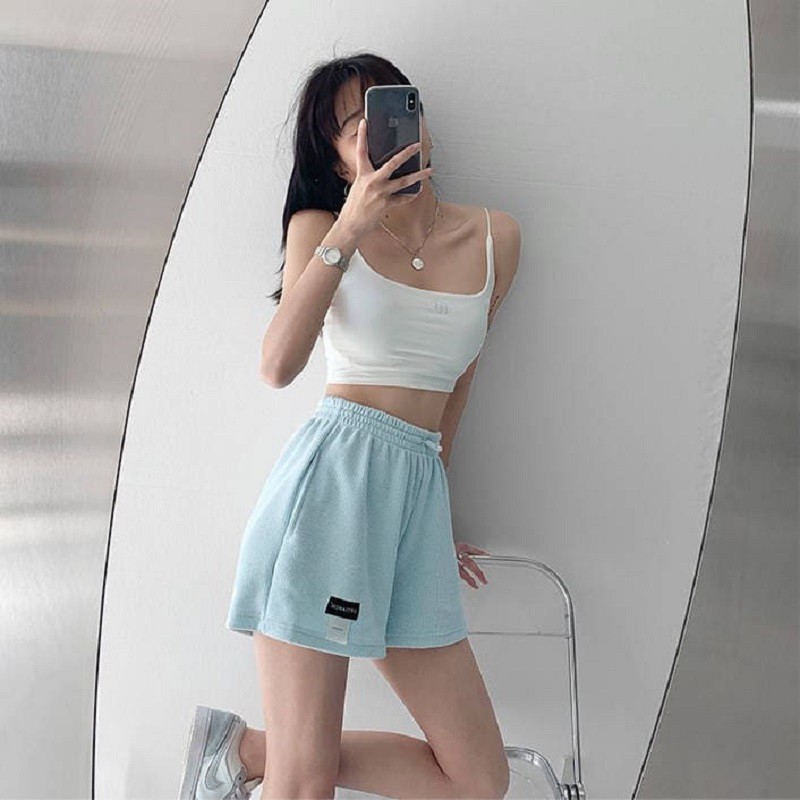 Quần đùi nữ mặc nhà ITEM quần short ngắn cạp chun chất Umi Ulzzang - VIETSTAR