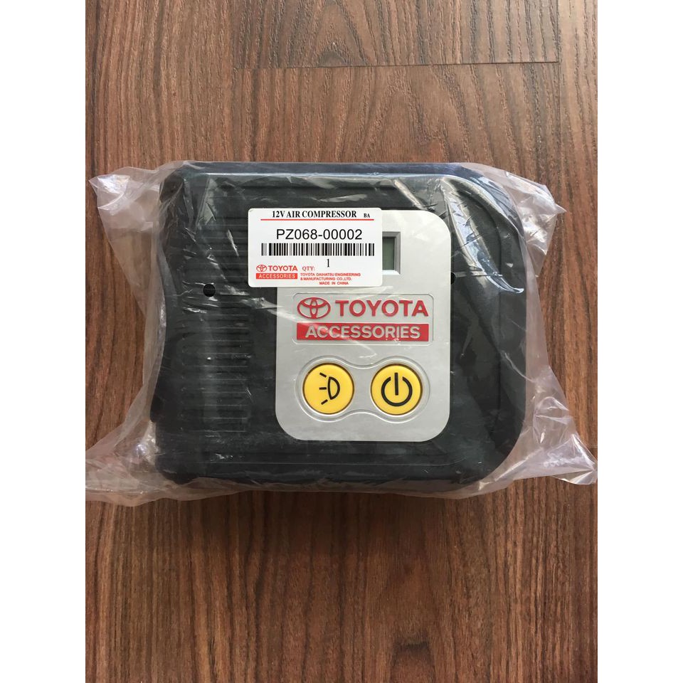 Bơm Lốp Điện Tử Cho Xe Ô Tô Toyota Accessories - 12V Có Đèn