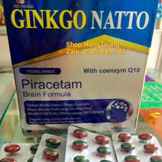 Ginkgo Natto Cải thiện trí nhớ và chứng mất ngủ hoạt huyết dương não, đau đầu chóng mặt, ngủ k ngon giấc, trí nhớ kém