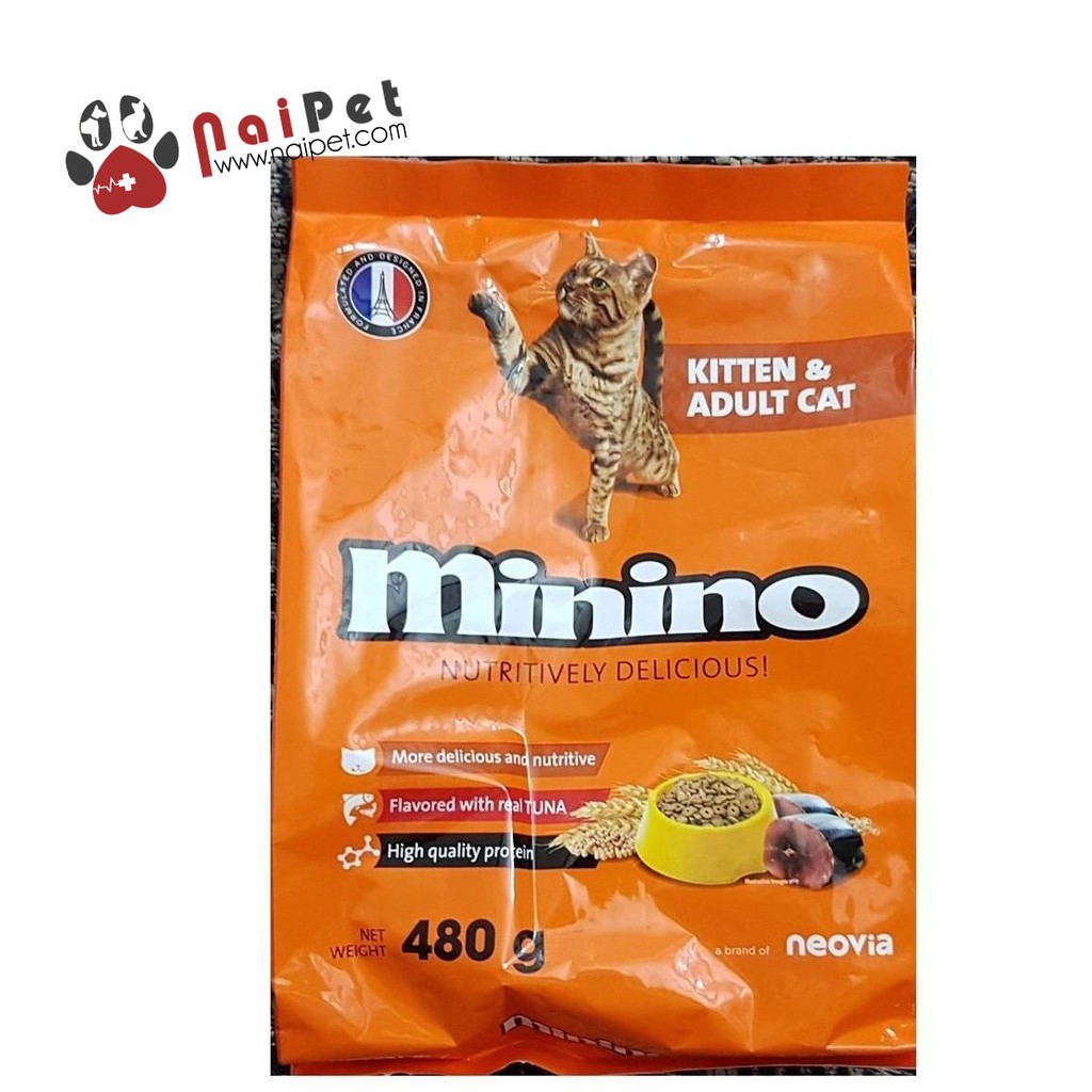 Hạt Khô Cho Mèo Con Và Mèo Lớn Vị Cá Ngừ Minino 1.3kg