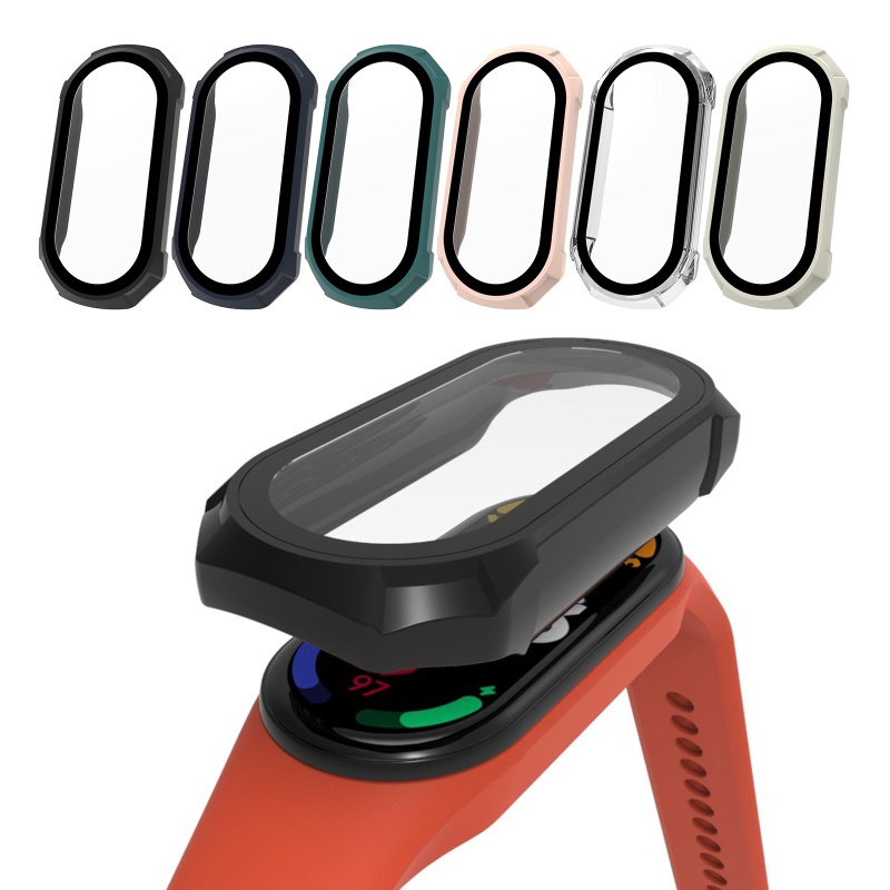 Ốp Cứng + Kính Cường Lực Bảo Vệ Màn Hình Cho Mi Band 7