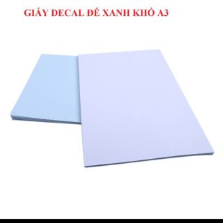 Combo 4 xấp giấy decal đế xanh A3 loại Thái