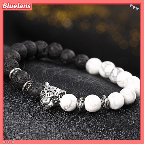 Vòng tay chuỗi hạt phối phụ kiện mạ bạc đơn giản thời trang cho nam và nữ