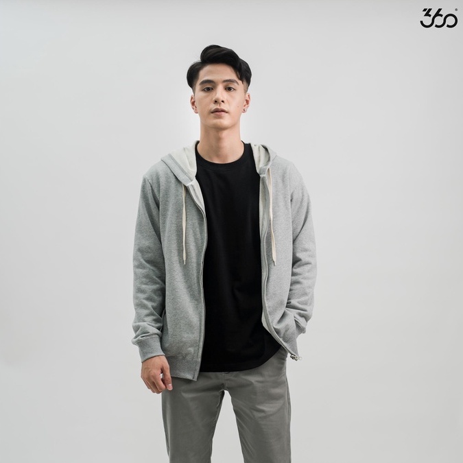 Áo khoác nỉ trơn cao cấp thương hiệu 360 Boutique dài tay khóa kéo - Made in Vietnam | BigBuy360 - bigbuy360.vn