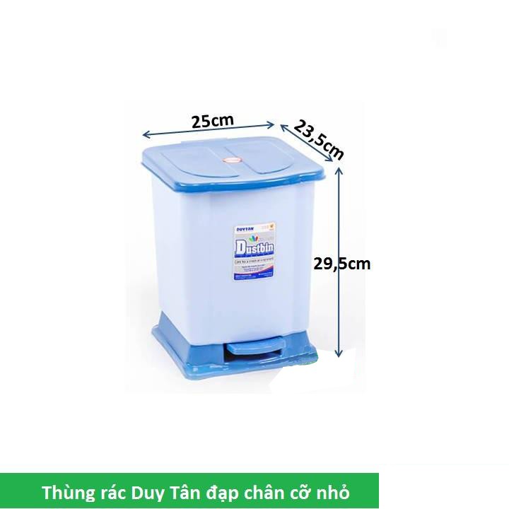Thùng rác mini đạp chân nắp bật NHỎ 25x23,5x29,5cm. DT741