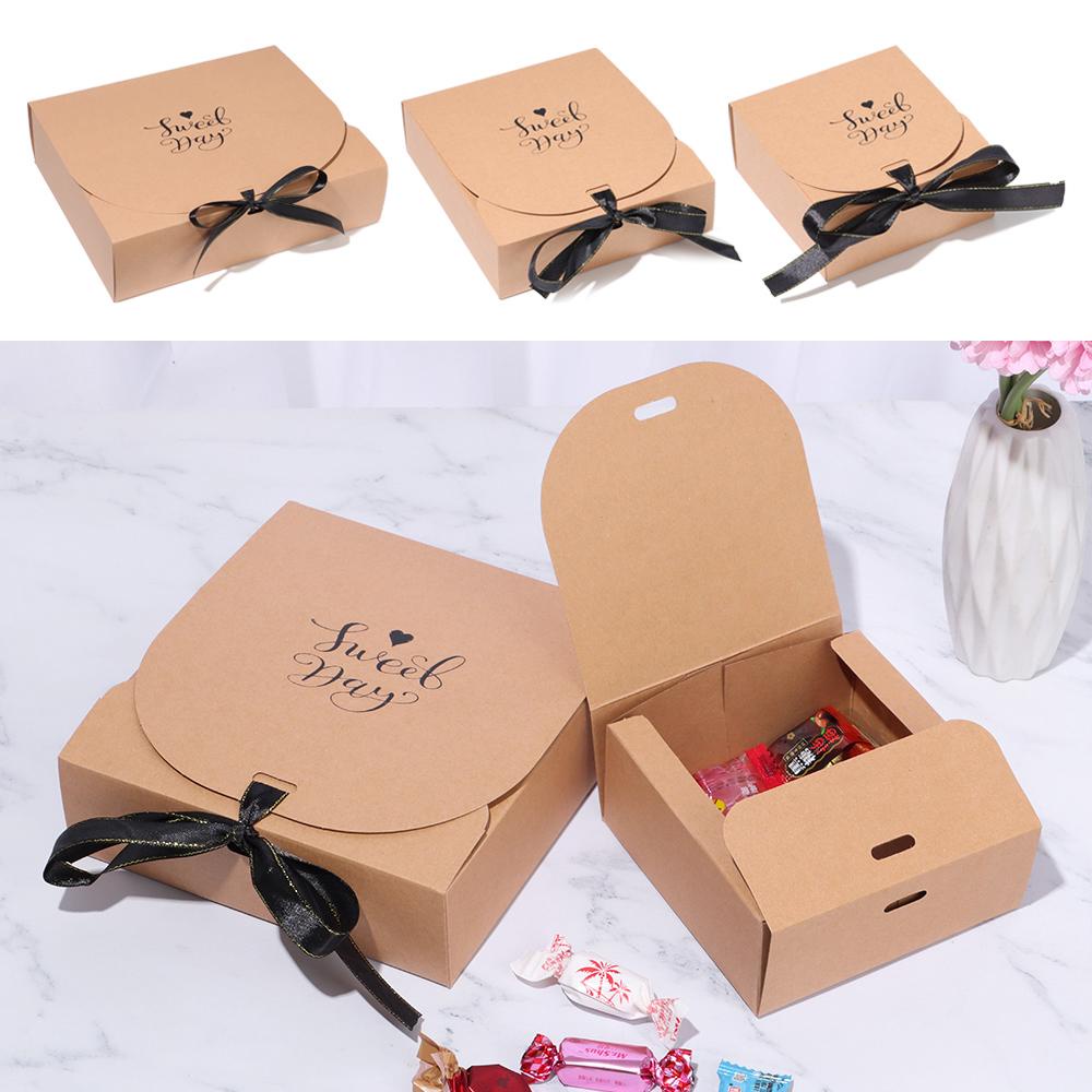 PINEVN Hộp Giấy Kraft Đựng Kẹo Thiết Kế Đơn Giản Dùng Làm Quà Tặng