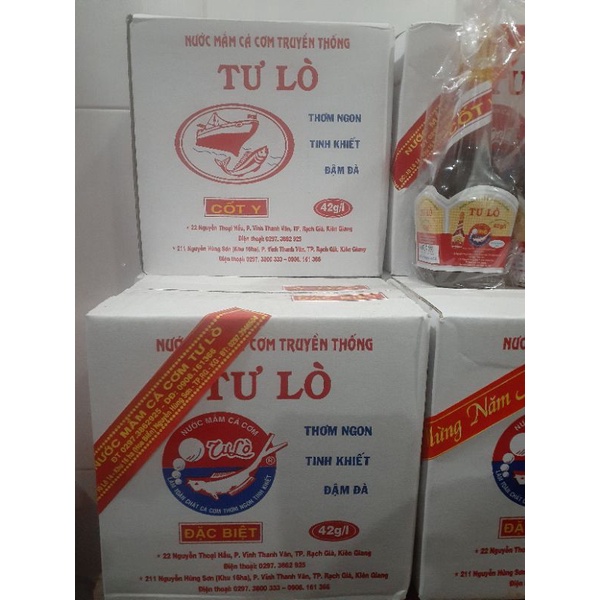 Nước mắm truyền thống Tư Lò Kiên Giang 6 chai 170ml 42 độ đạm