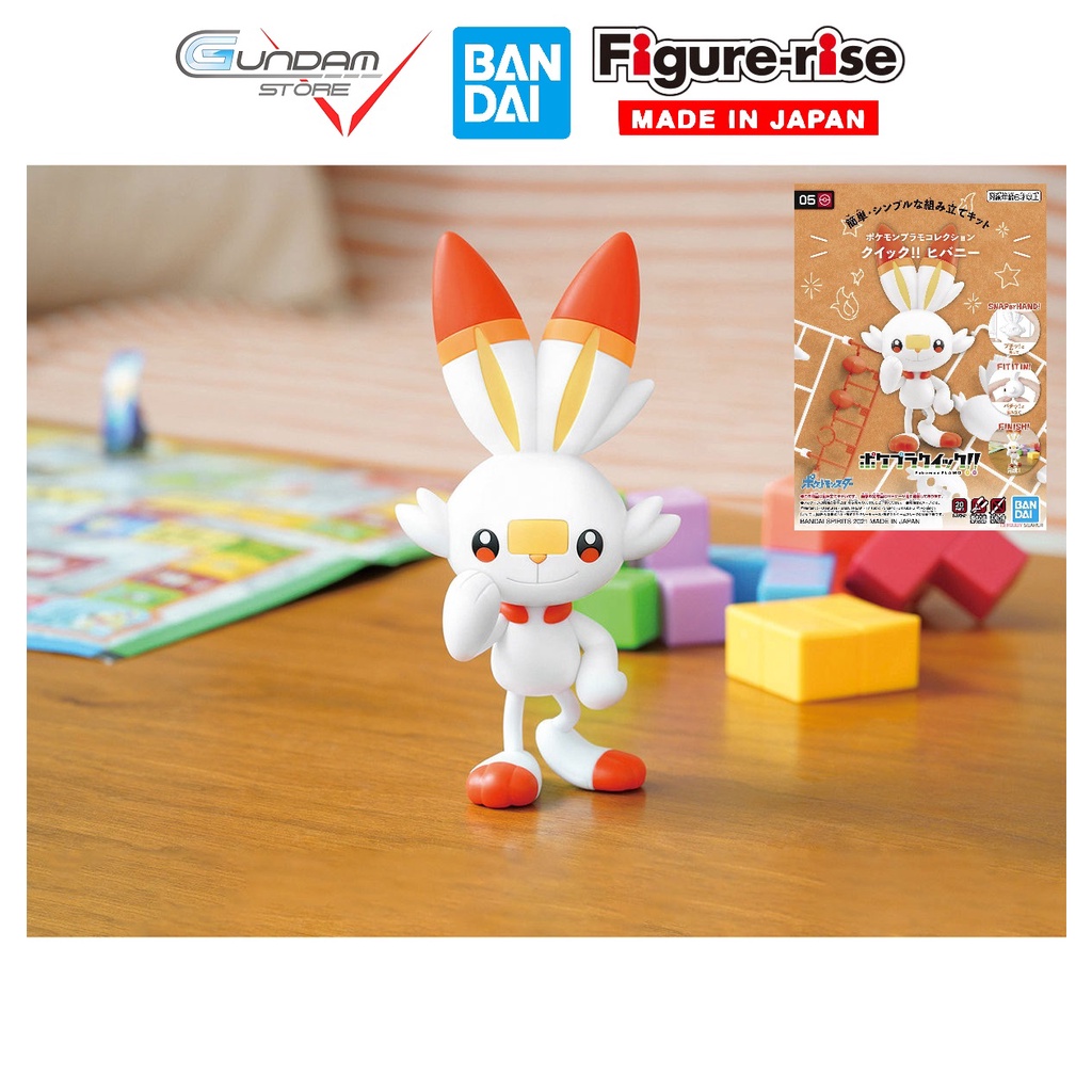 Mô Hình Lắp Ráp Pokemon SCORBUNNY Collection Quick 05 Pokepla Figure Rise Standard Đồ Chơi Anime Nhật