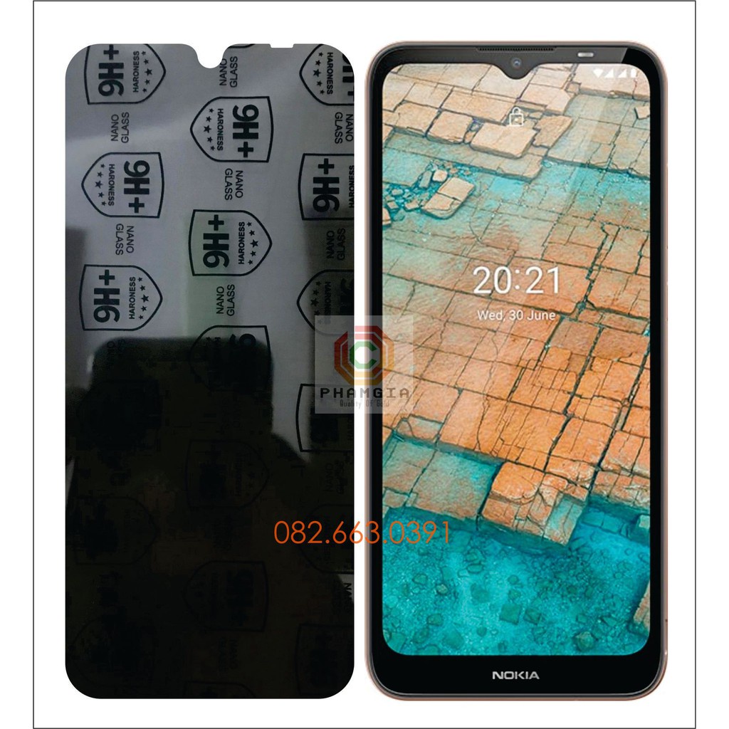 Dán cường lực chống nhìn trộm Nokia C20 dẻo nano