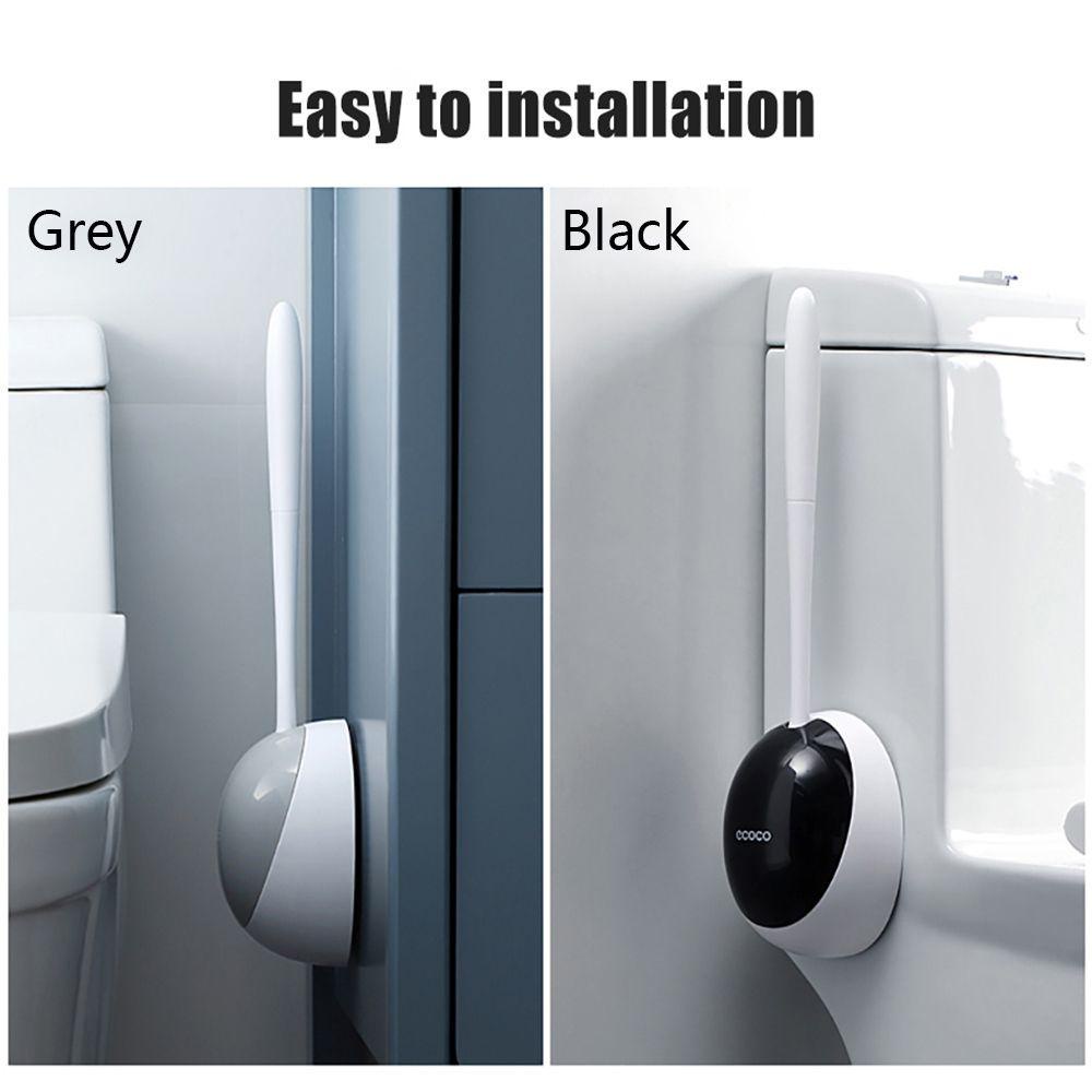Bộ Cọ Chà Bồn Cầu Bằng Silicone Cán Dài Tiện Lợi