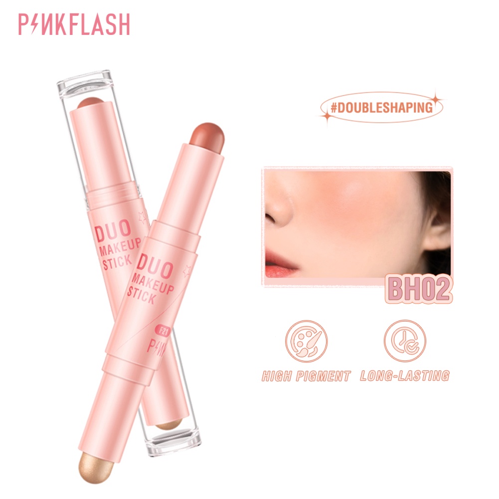 Thỏi Phấn Má Hồng 2 Trong 1 Trang Điểm Tạo Khối Bắt Sáng Lấp Lánh Mềm Mượt