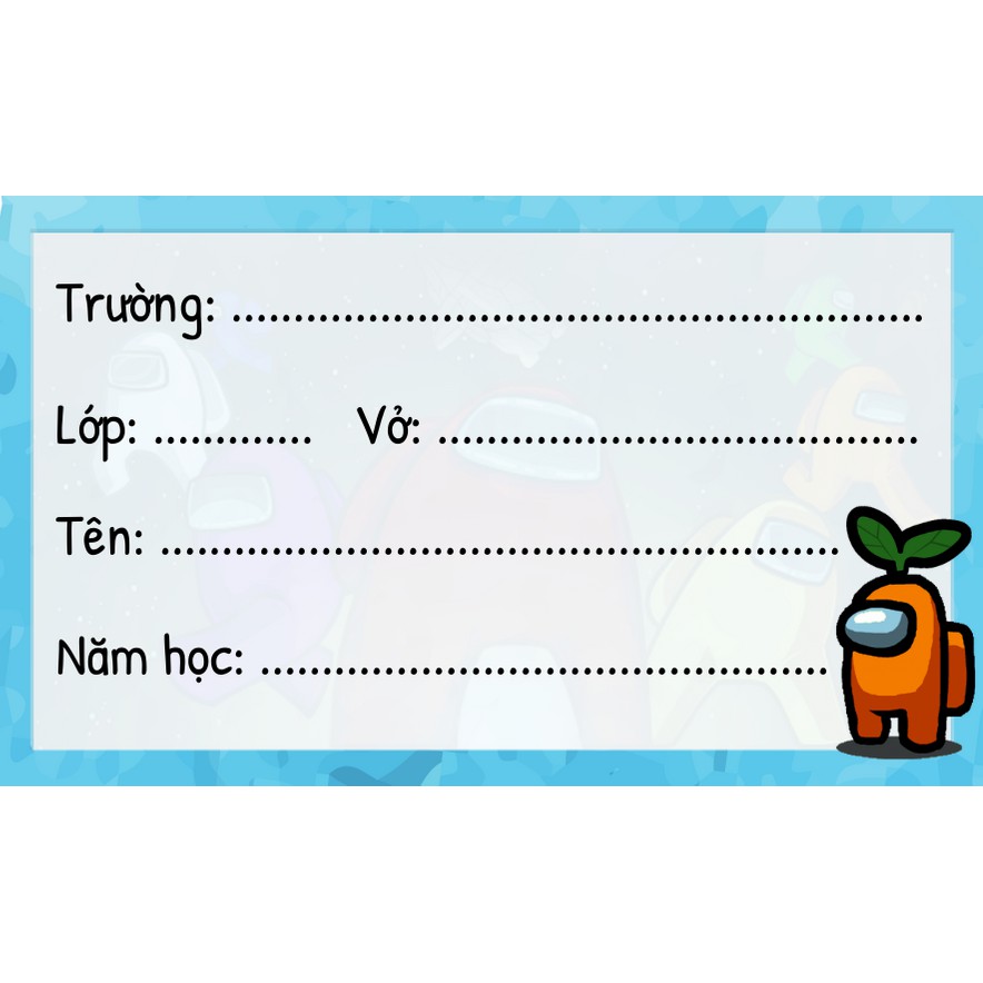 12 Nhãn vở Among us