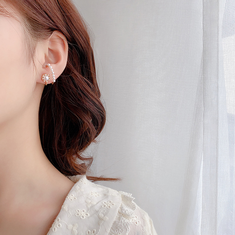 Korean Earrings for Women Fashion Ear Jewelry Pearl Ear Clip