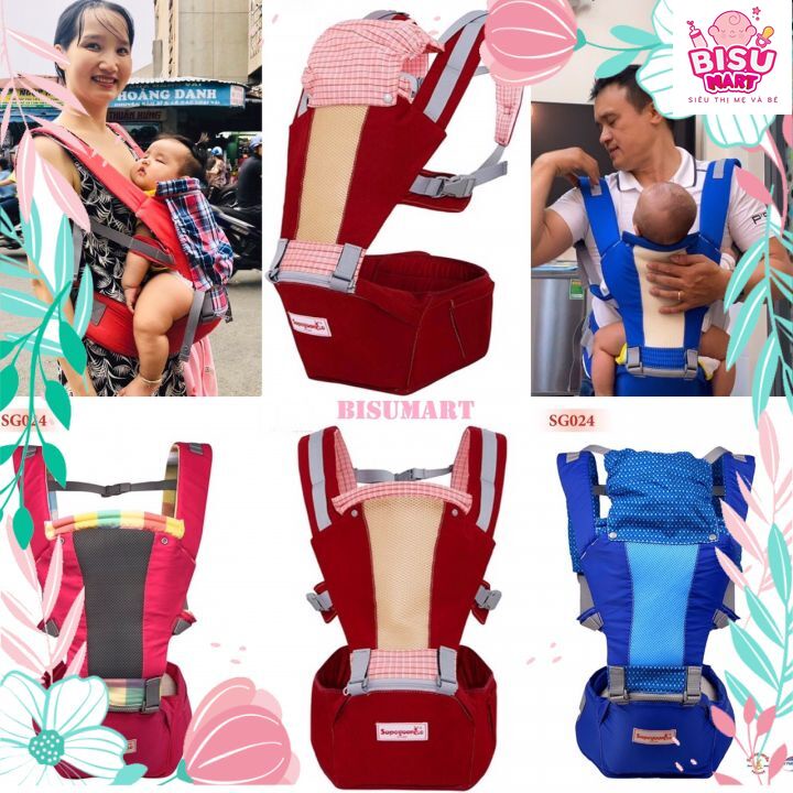 Địu em bé, địu ngồi cho bé 6 tư thế SUPEGUARDO