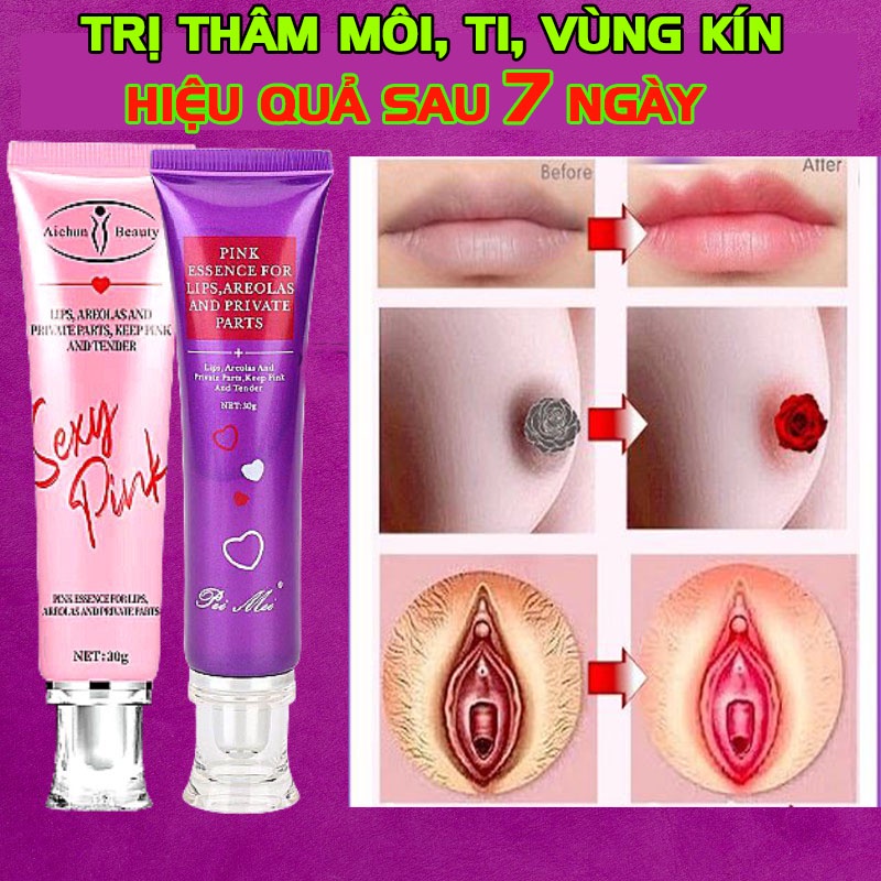 Chống Thâm Môi - Làm Hồng Môi - Nhũ Hoa - Vùng Kín Pei Mei Sexy Pink Bioaqua 30g