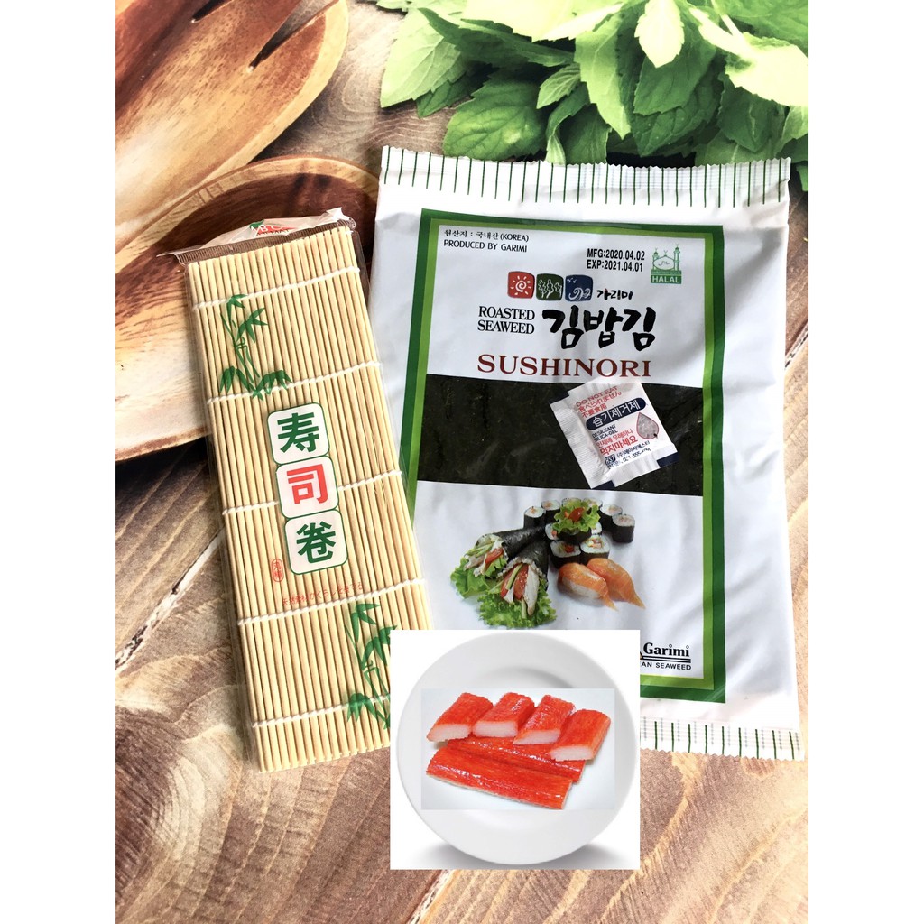RONG BIỂN CUỘN GIMBAB 20G + THANH CUA+MÀNH TRE
