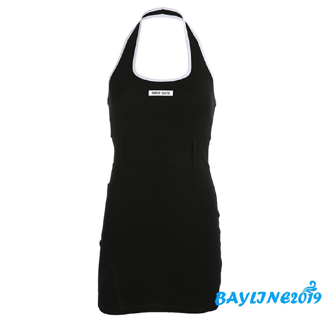 Đầm eo cao thiết kế dây choàng cổ gợi cảm thời trang mùa hè cho nữ